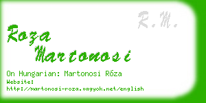 roza martonosi business card